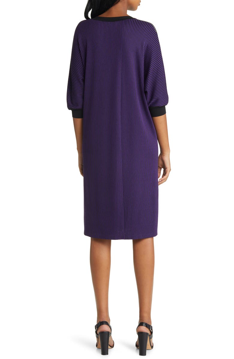 Ming Wang Stripe Colorblock Dress, Alternate, color, 