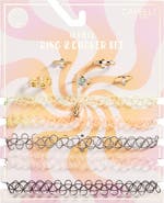 Capelli New York Kids' 10-Piece Choker Necklace & Ring Set