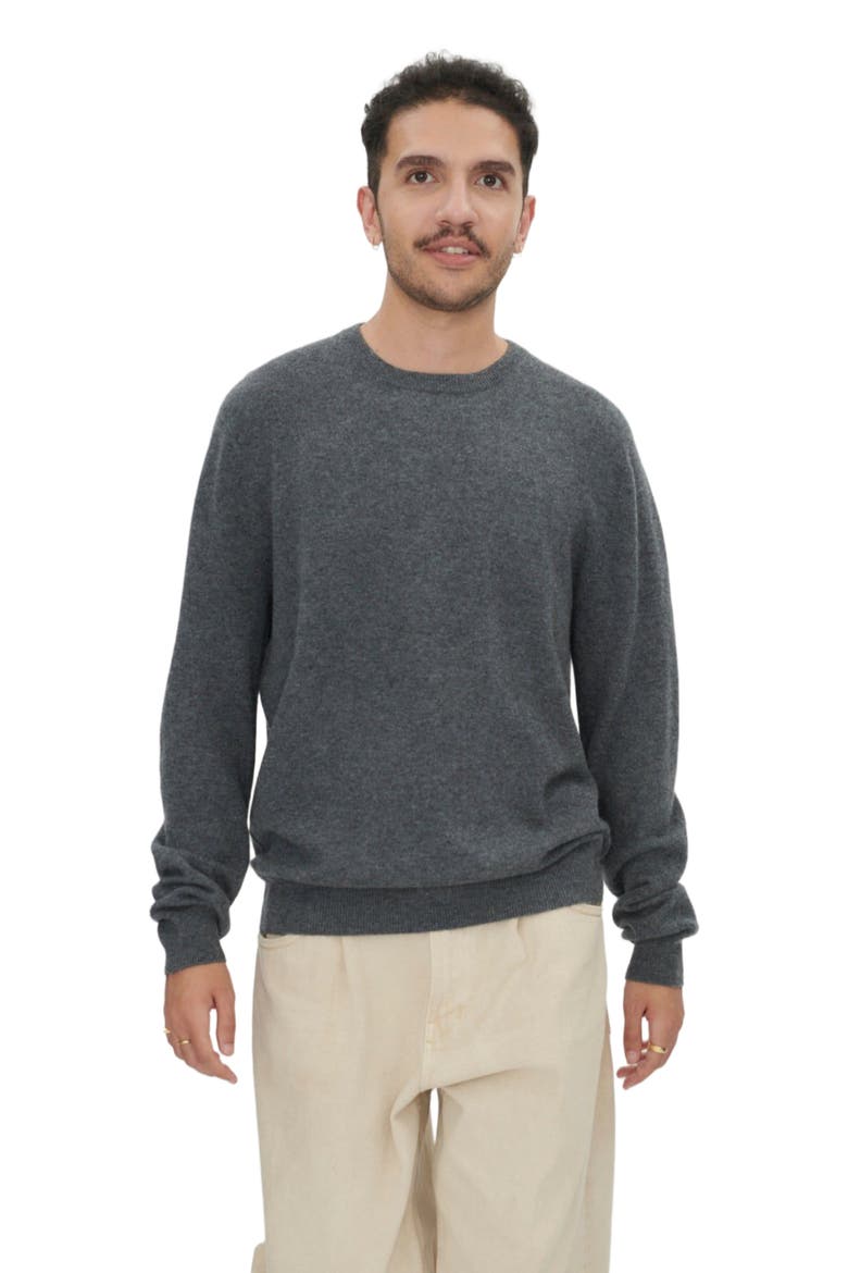 Essential Crewneck Cashmere Sweater, Alternate, color, plum kitten
