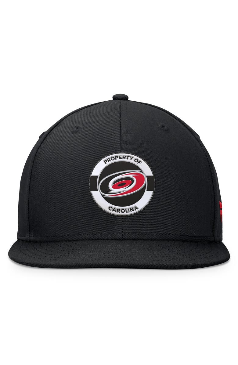 FANATICS Men's Fanatics Black Carolina Hurricanes Authentic Pro Training Camp Snapback Hat, Alternate, color, Black