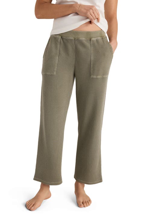 Organic Cotton Waffle Straight Leg Pants
