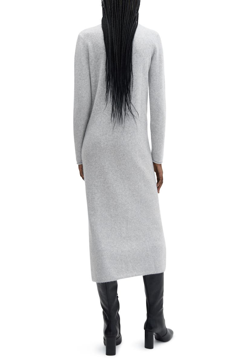 MANGO Funnel Neck Long Sleeve Midi Sweater Dress, Alternate, color, 