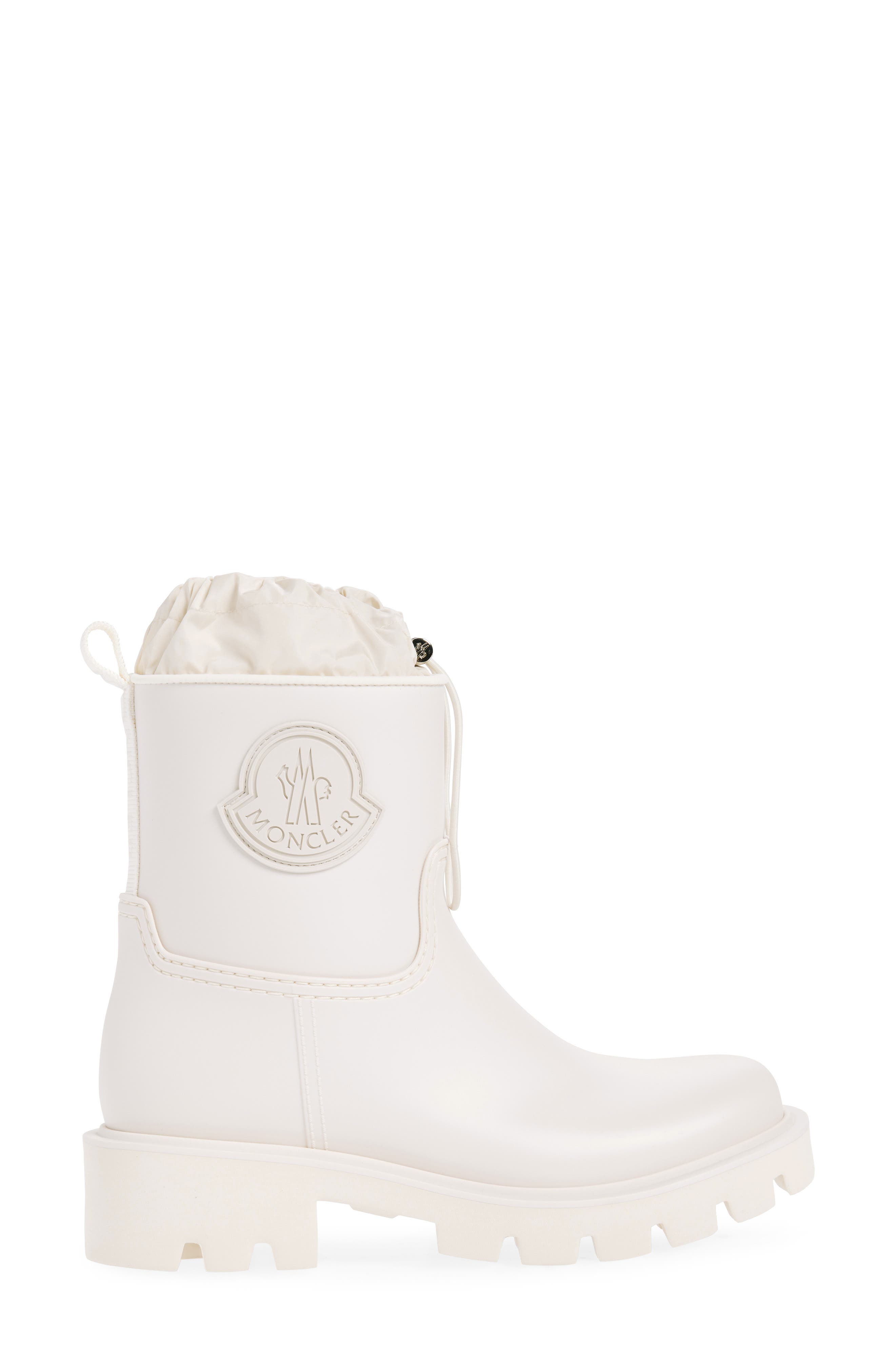 Moncler Kickstream Waterproof Rain Boot, Alternate, color, White
