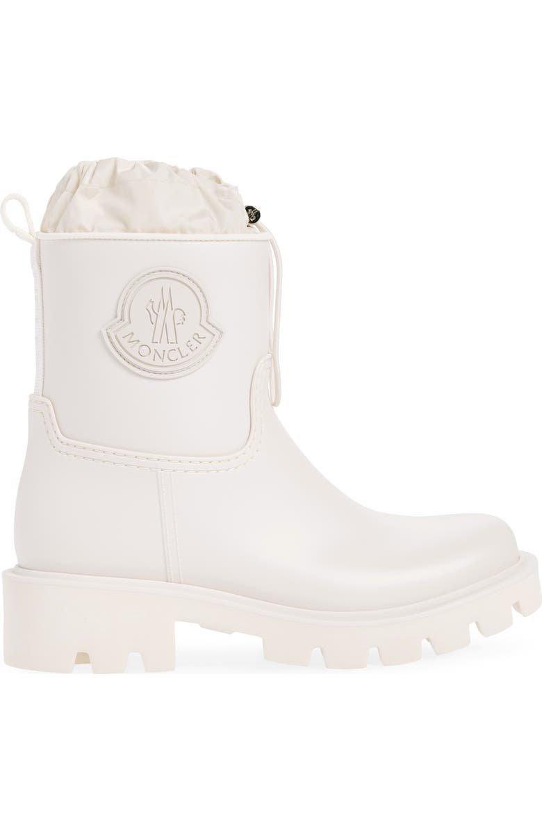 Moncler Kickstream Waterproof Rain Boot, Alternate, color, White