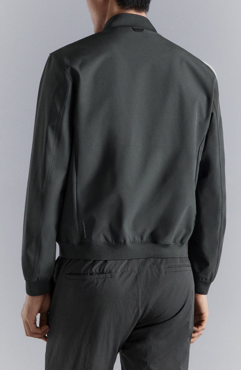 MANGO Water Repellent Bomber Jacket, Alternate, color, Dark Grey