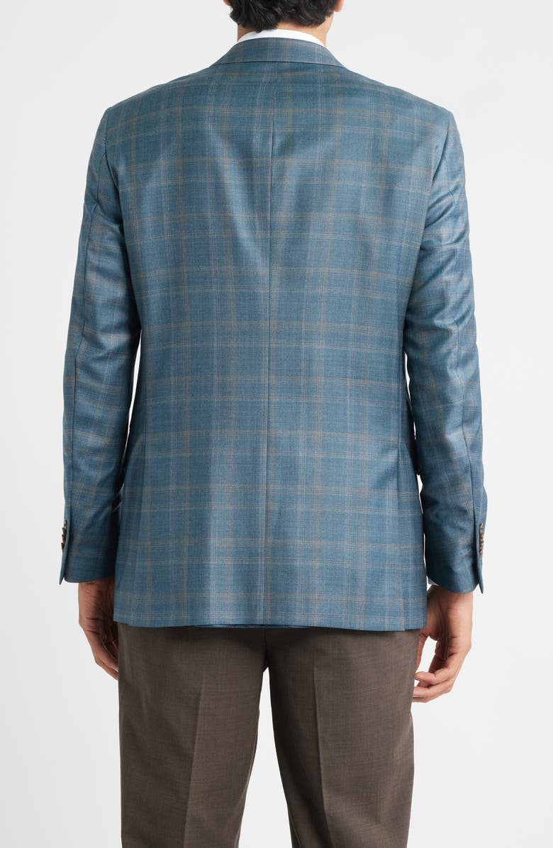 Peter Millar Flynn Classic Fit Green Plaid Wool Sport Coat, Alternate, color, Green