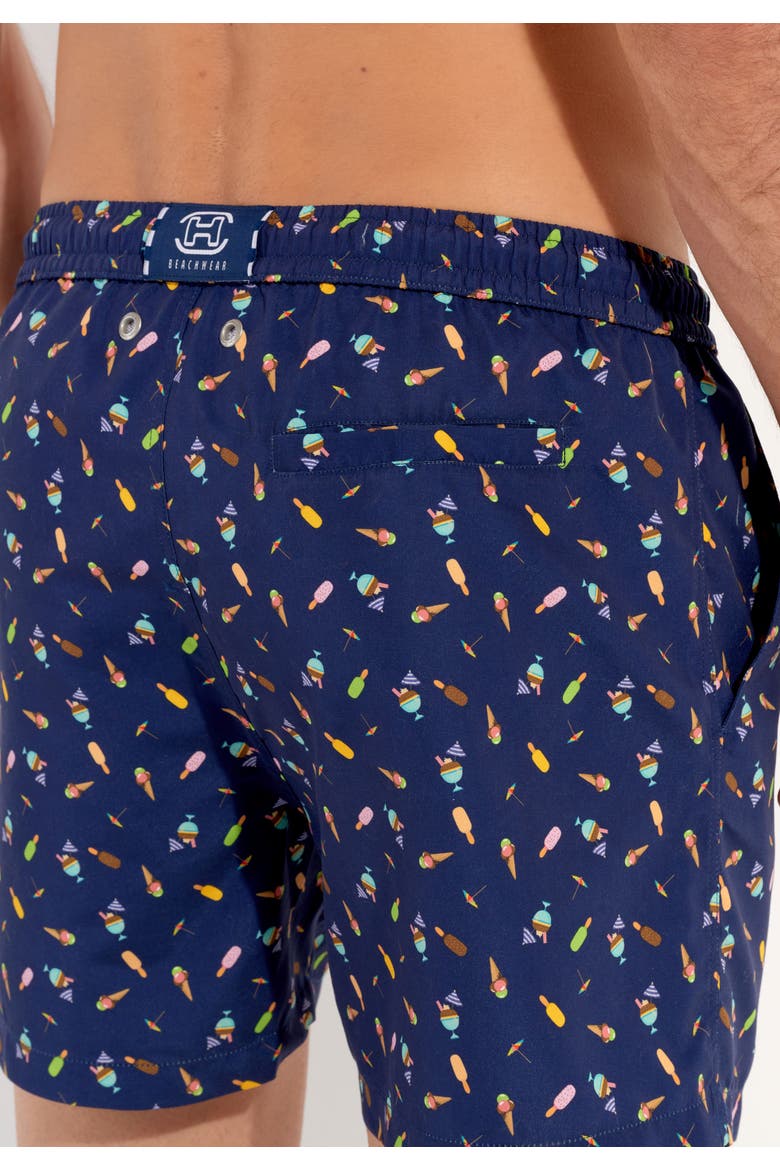 Summer Beach Boxer, Alternate, color, Navy Print