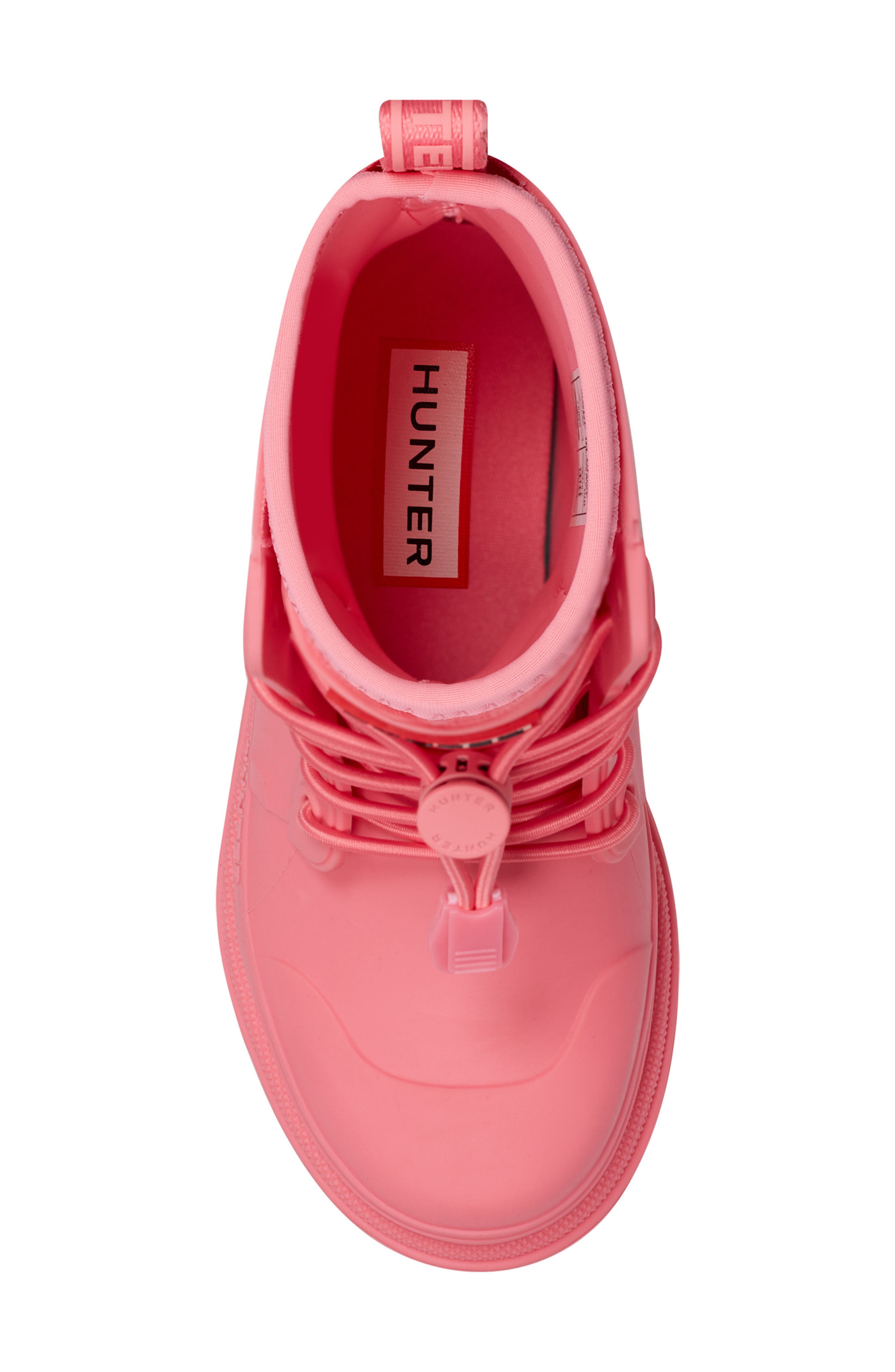 Kids' Stamp Waterproof Lace-Up Rain Boot, Alternate, color, PINK