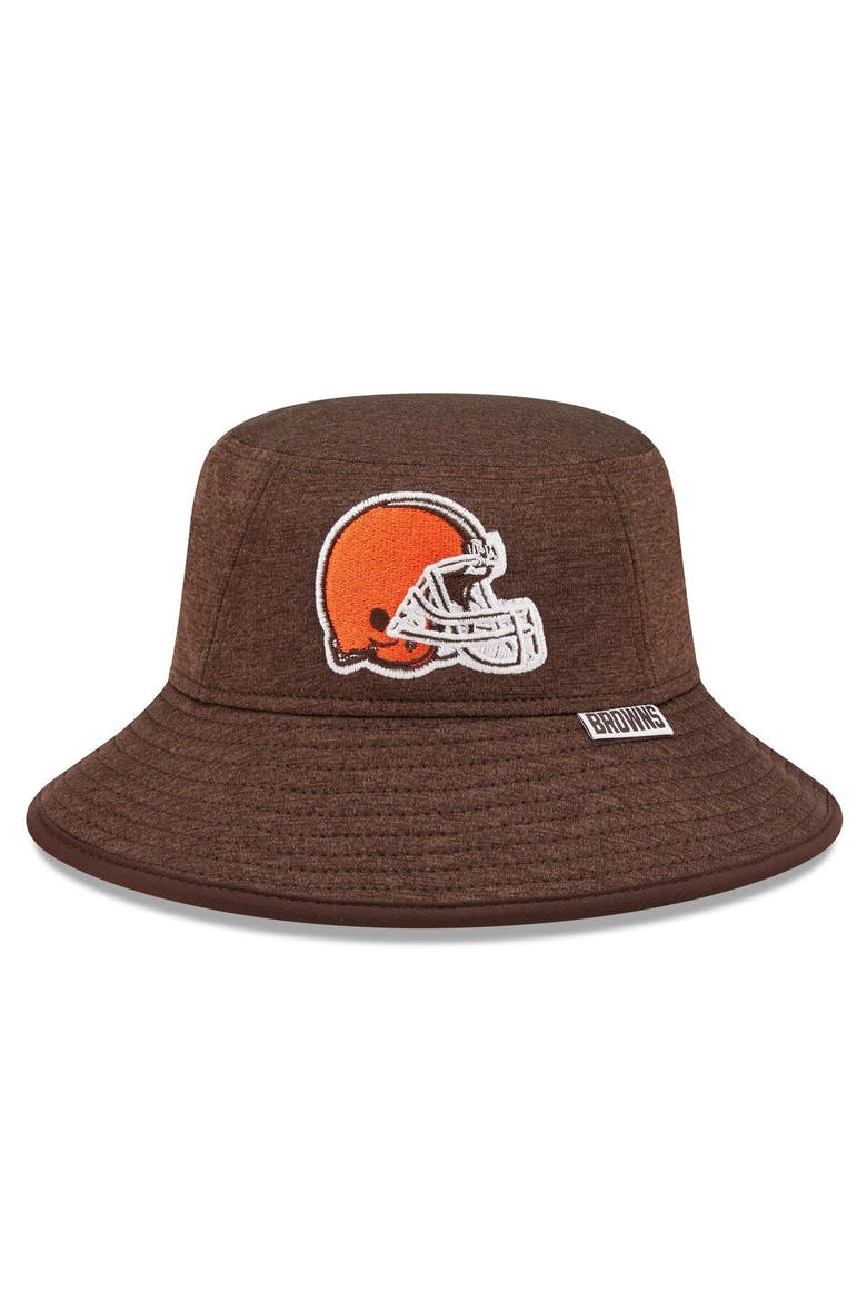 Men's New Era Heather Brown Cleveland Browns Bucket Hat, Main, color, Brown