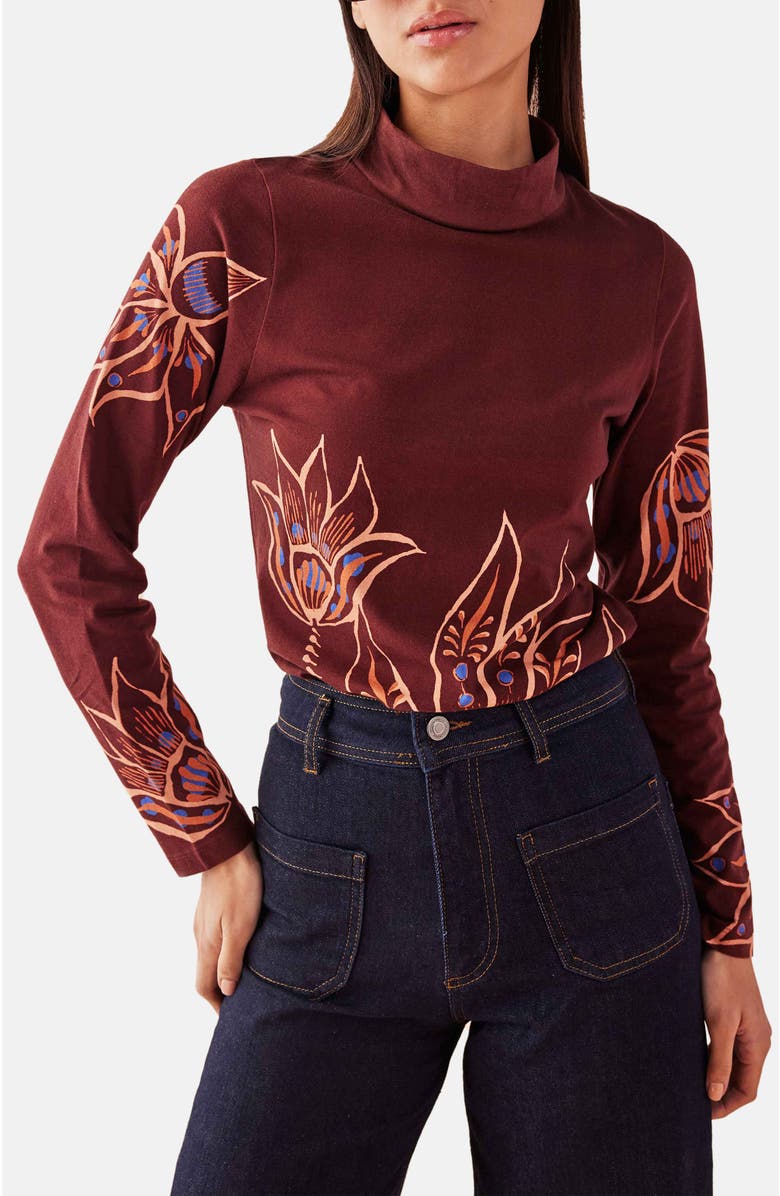 Omika Thea Top, Alternate, color, Eliza Espresso