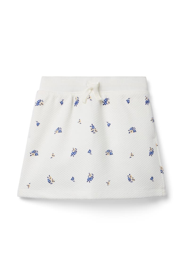 Quilted Floral Skirt, Main, color, White