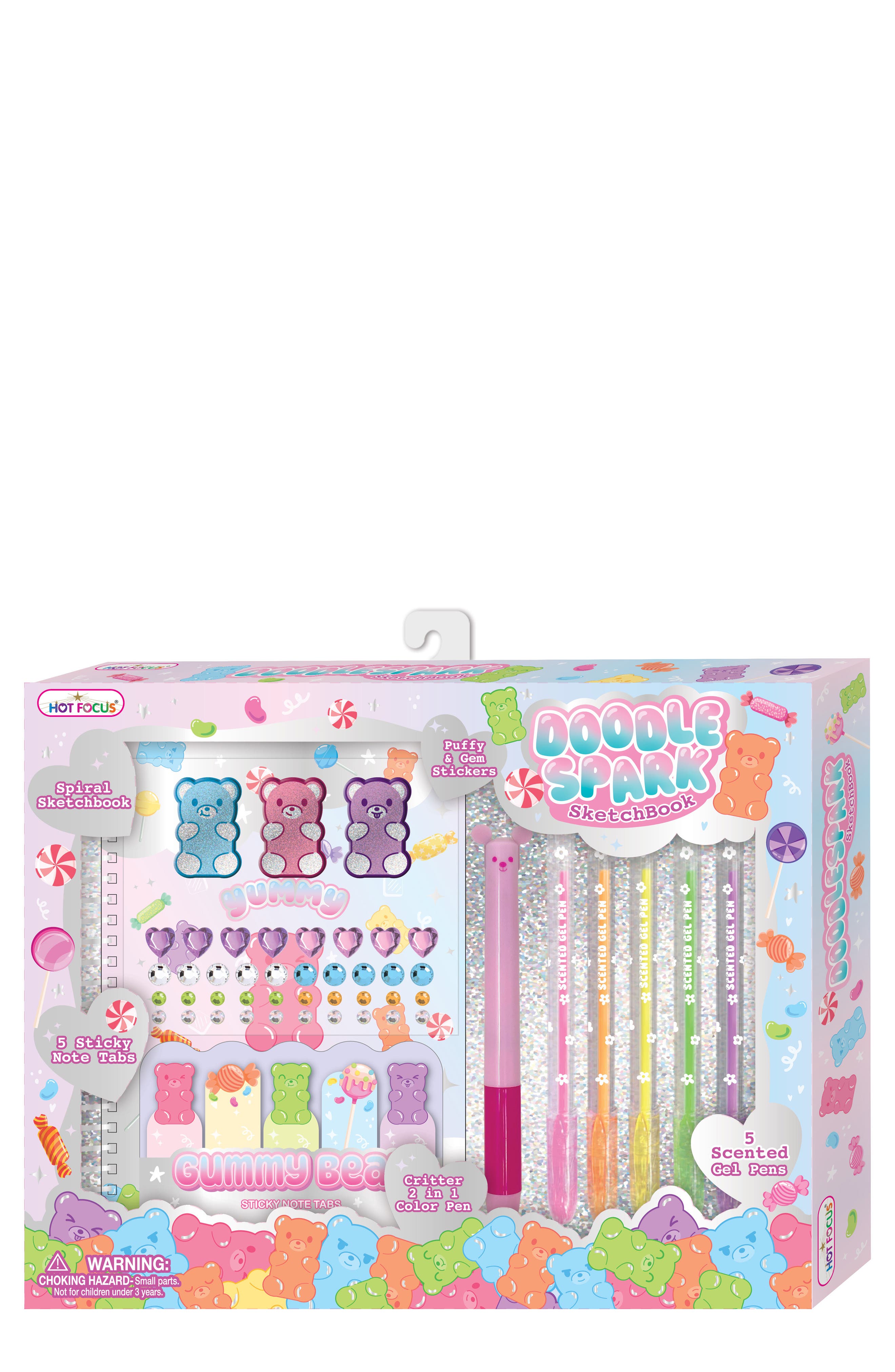 HOT FOCUS Kids' Doodle Spark Gummy Bear Sketch Journal, Main, color, 