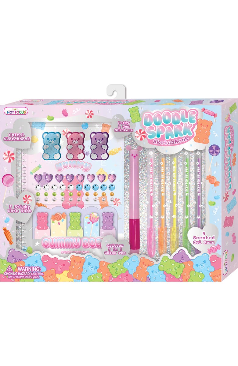 HOT FOCUS Kids' Doodle Spark Gummy Bear Sketch Journal, Main, color,