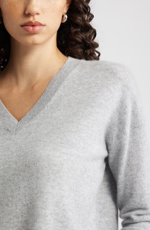 Nordstrom V-neck Cashmere Sweater In Gray