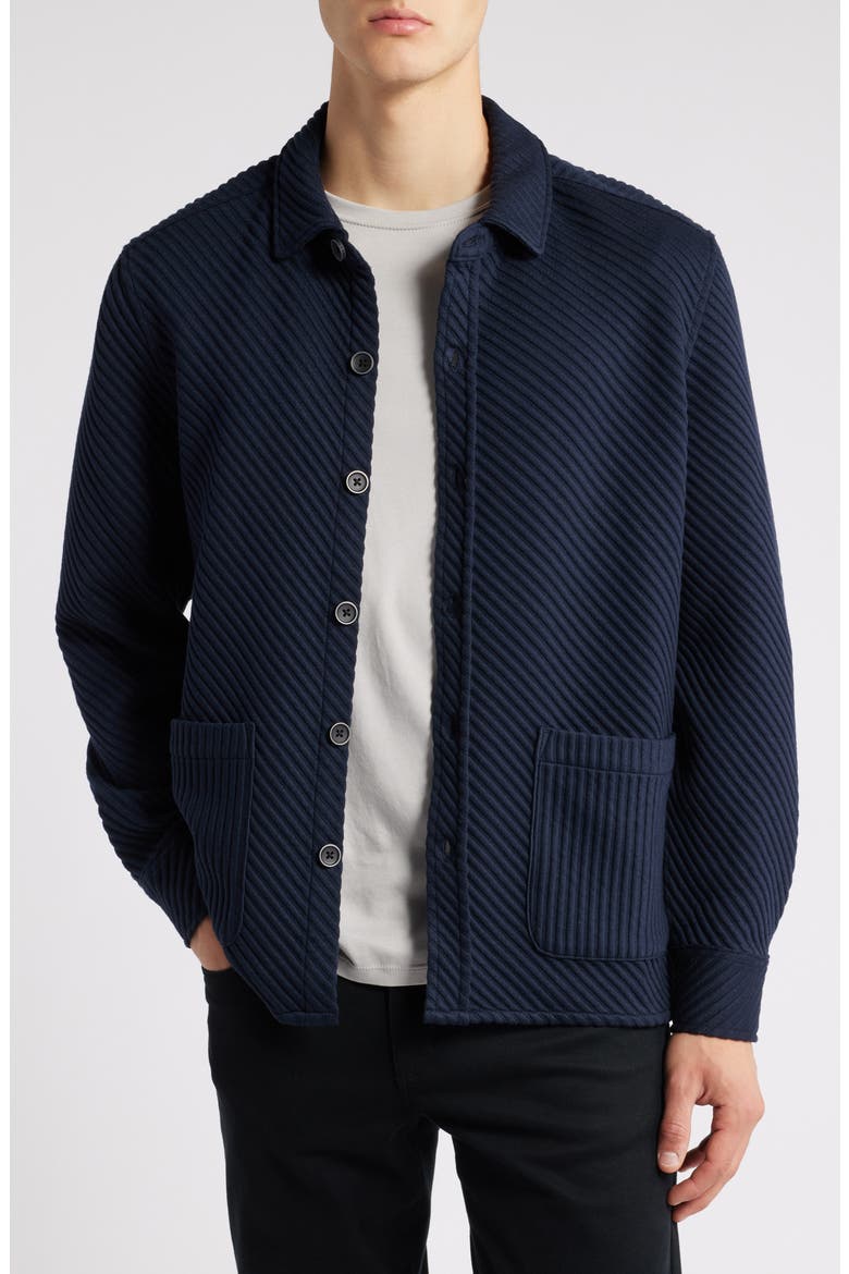 Hoffburg Jacquard Overshirt, Main, color, NAVY