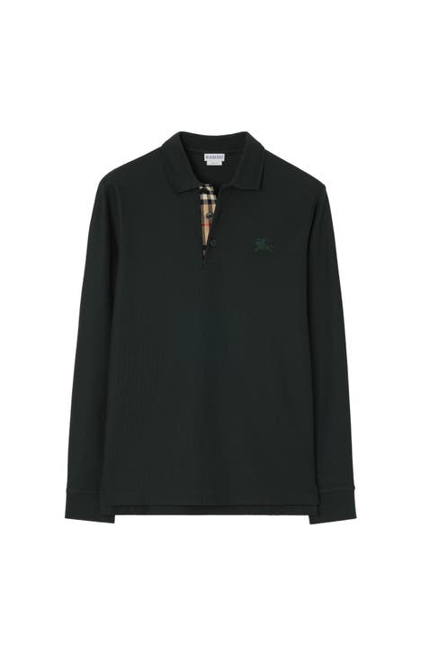 Long-sleeve Cotton Polo Shirt