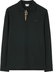 Burberry Long-sleeve Cotton Polo Shirt