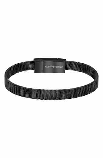 GEOFFREY BEENE Men's Stainless Steel Mesh Chain Bracelet