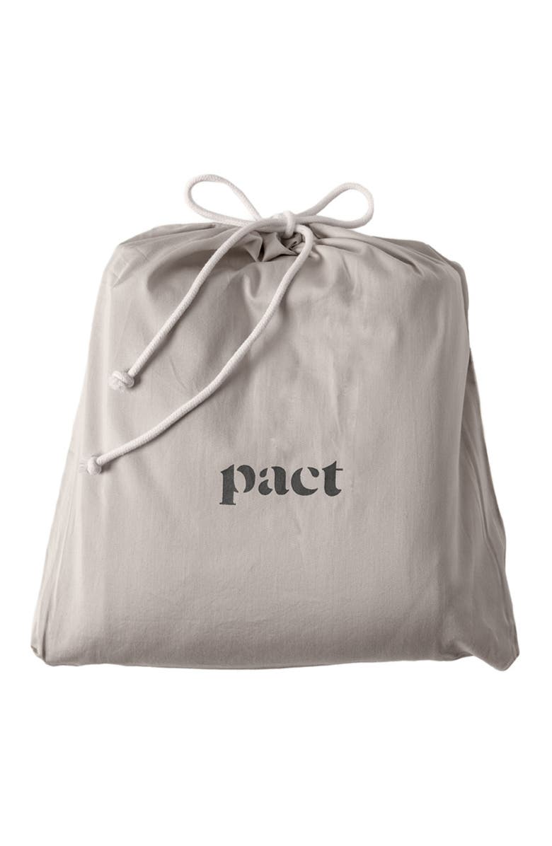 Pact Organic Cotton Organic Room Service Sateen Sheet Set, Alternate, color, Dove Grey