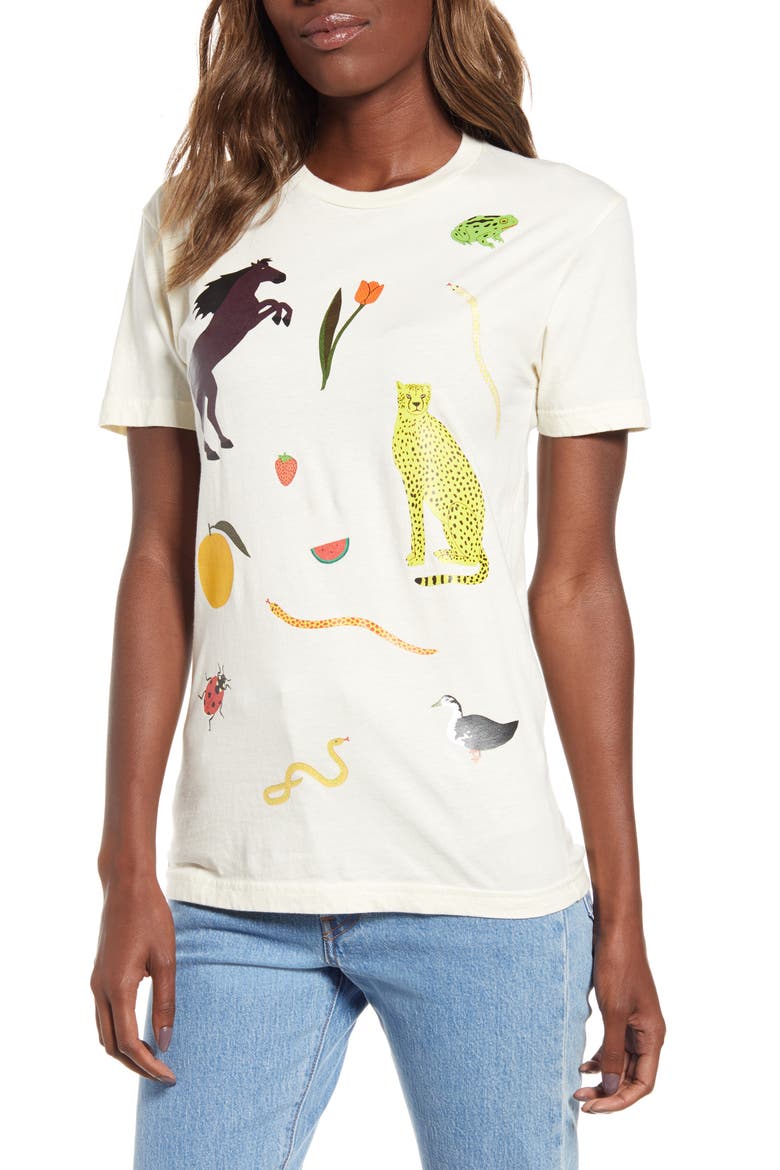 Celebrate Tee, Main, color, LIGHT CREAM