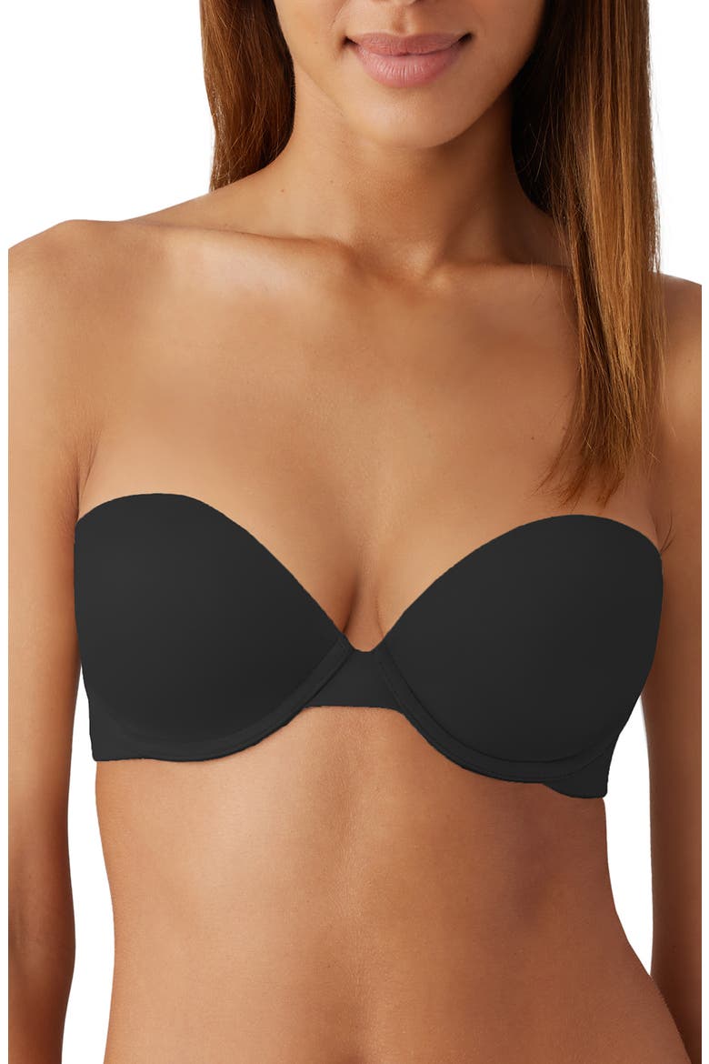 Future Foundation Underwire Strapless Push-Up Bra, Main, color, NIGHT