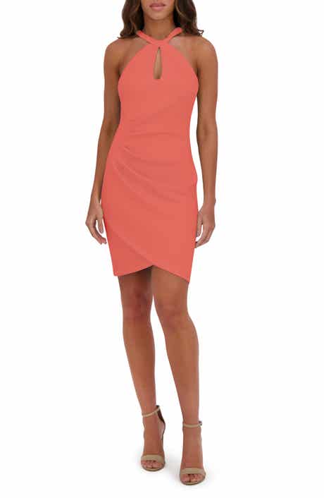 Siena Ruched Body-Con Scuba Dress