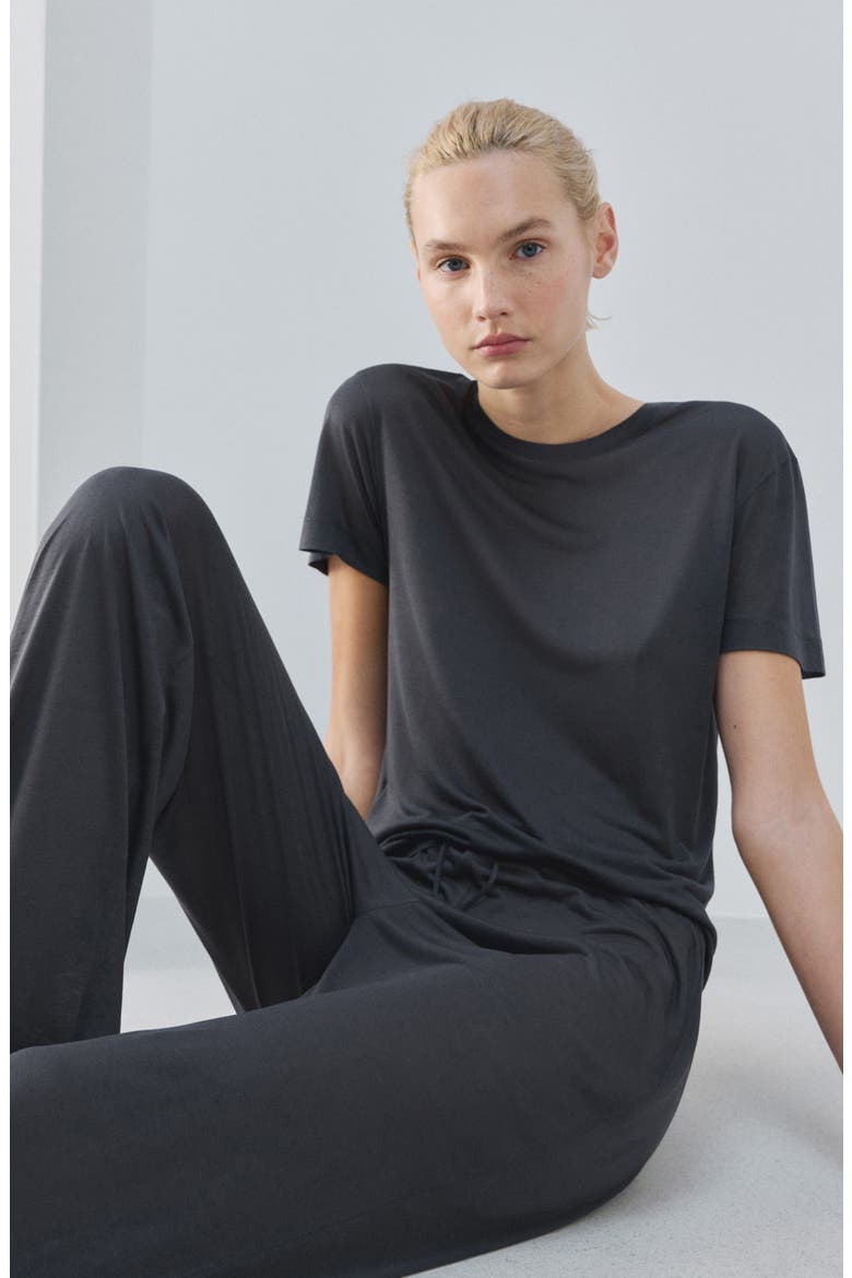 Modal Pajama T-Shirt, Alternate, color, CHARCOAL