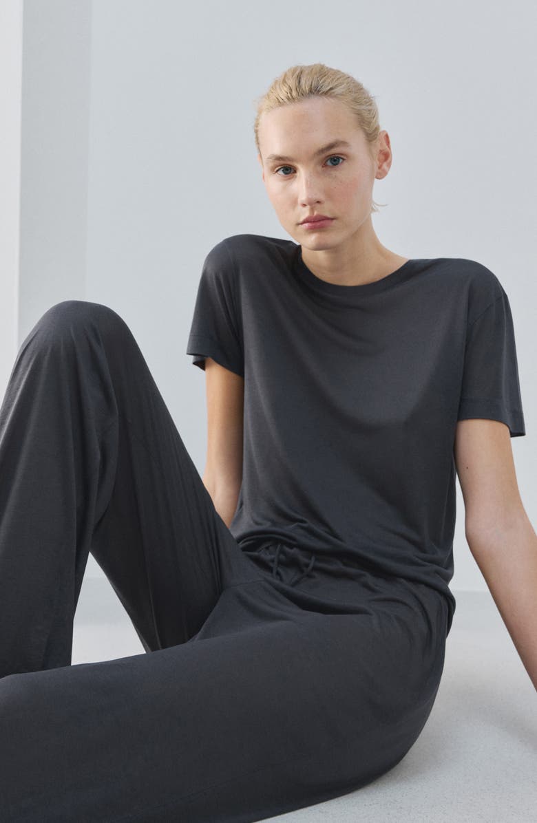 MANGO Modal Pajama T-Shirt, Alternate, color, Charcoal