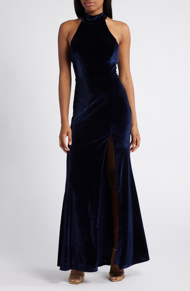 Lulus Fabulous Always Velvet Mermaid Gown, Main, color,