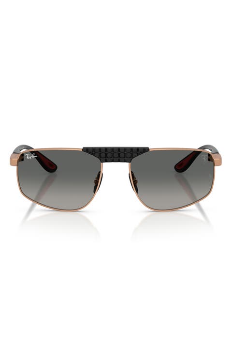 58mm Ferrari Gradient Irregular Sunglasses