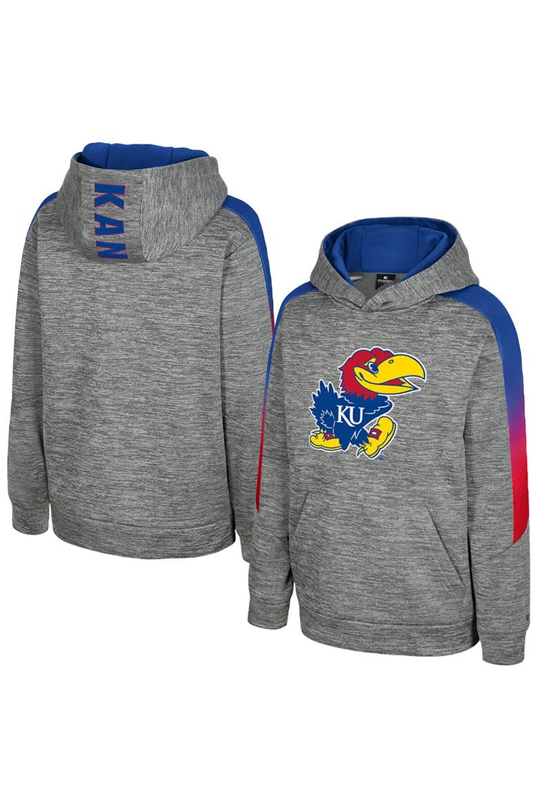Youth Colosseum Gray Kansas Jayhawks The Gang Hoodie, Main, color, Gray
