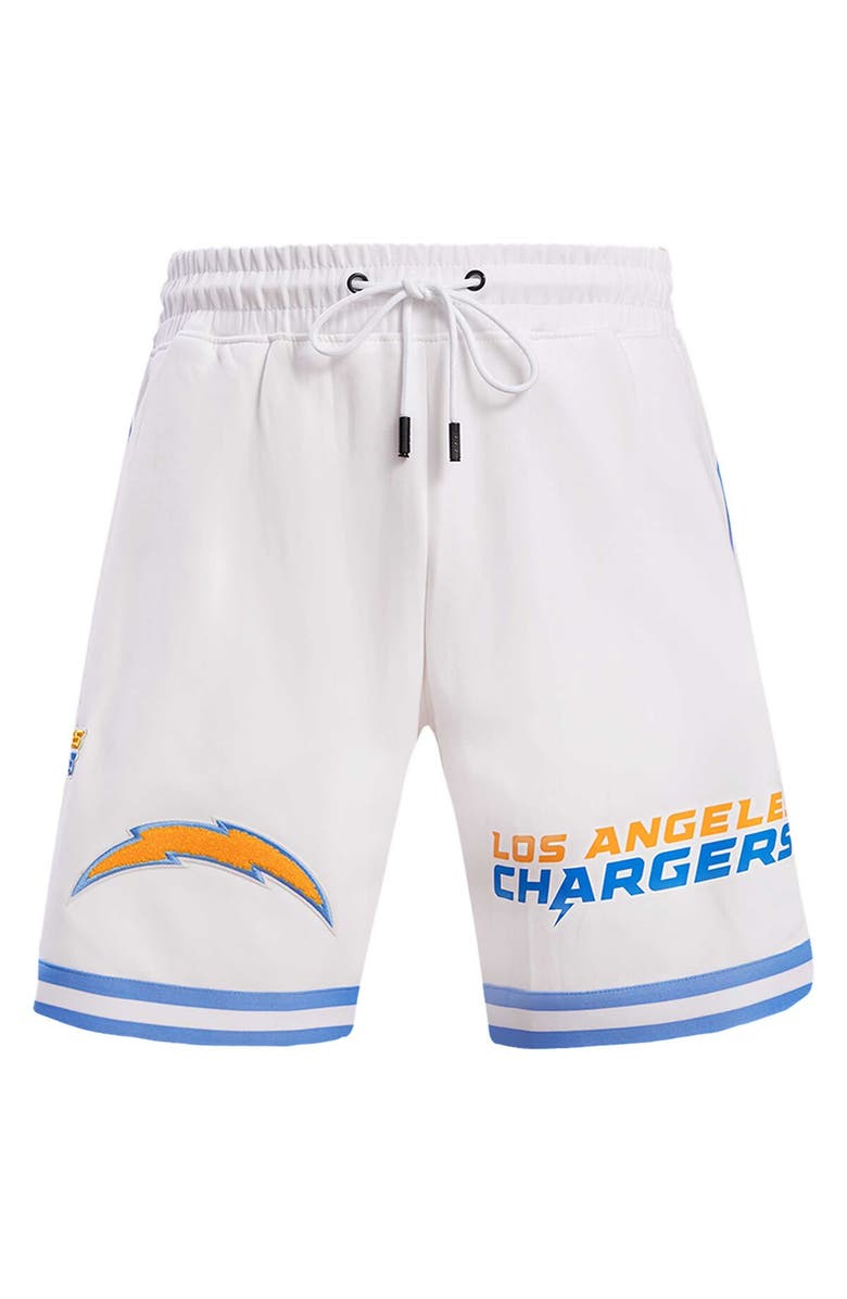 PRO STANDARD Men's Pro Standard White Los Angeles Chargers Classic Chenille Shorts, Alternate, color, 