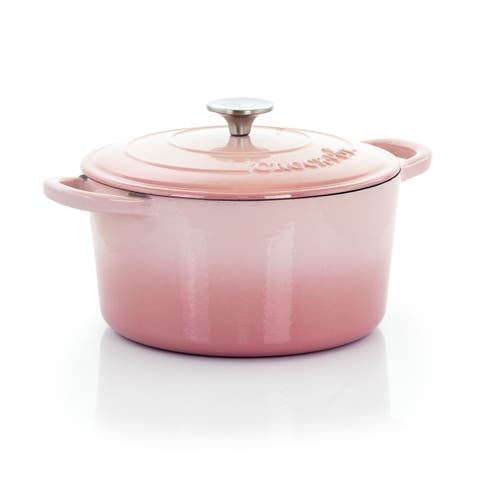 2 Piece 5 Quarts Enamled Cast Iron Dutch Oven