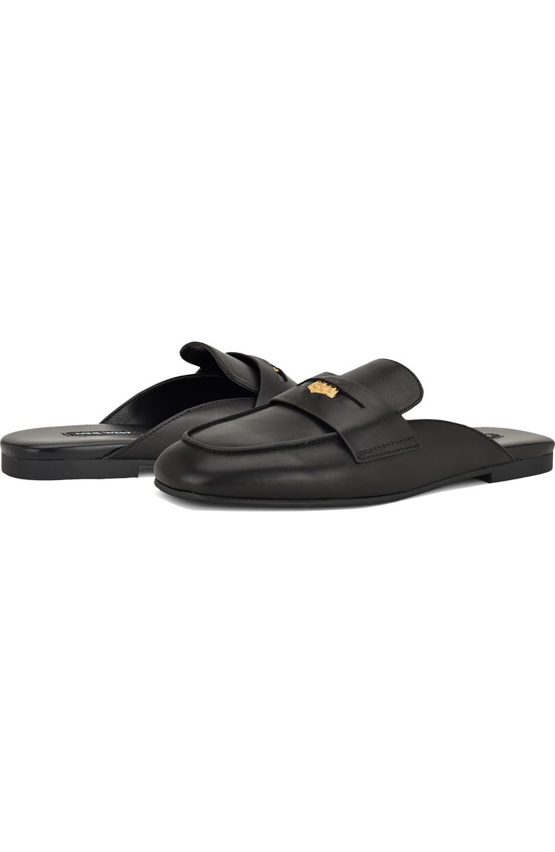Nine West Evans Penny Loafer Mule, Alternate, color, Black
