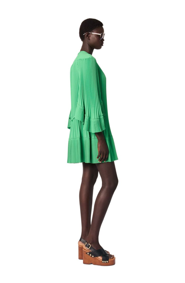maje Mini pleated dress, Alternate, color, 
