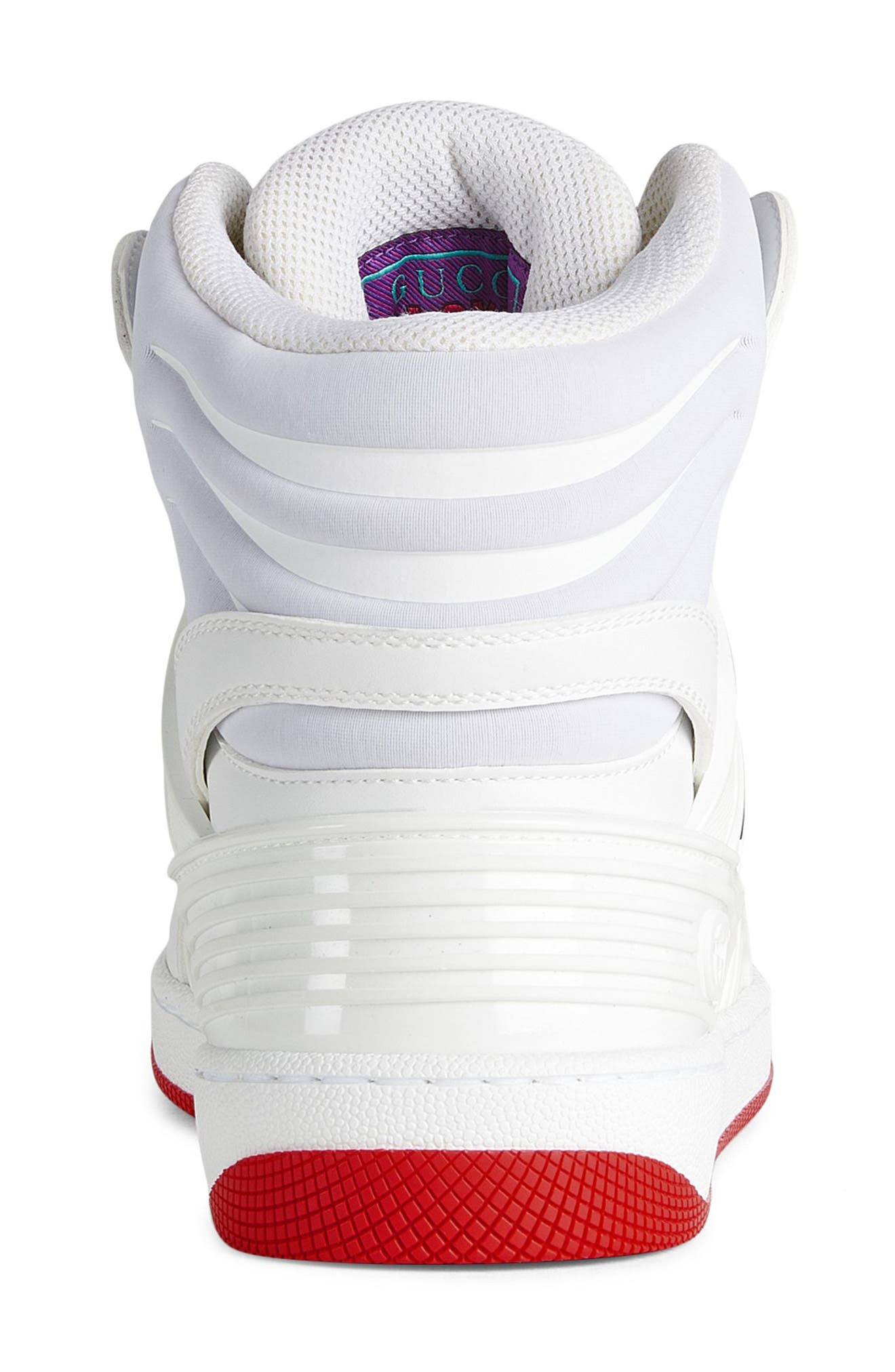 Gucci Basket High Top Sneaker, Alternate, color, 
