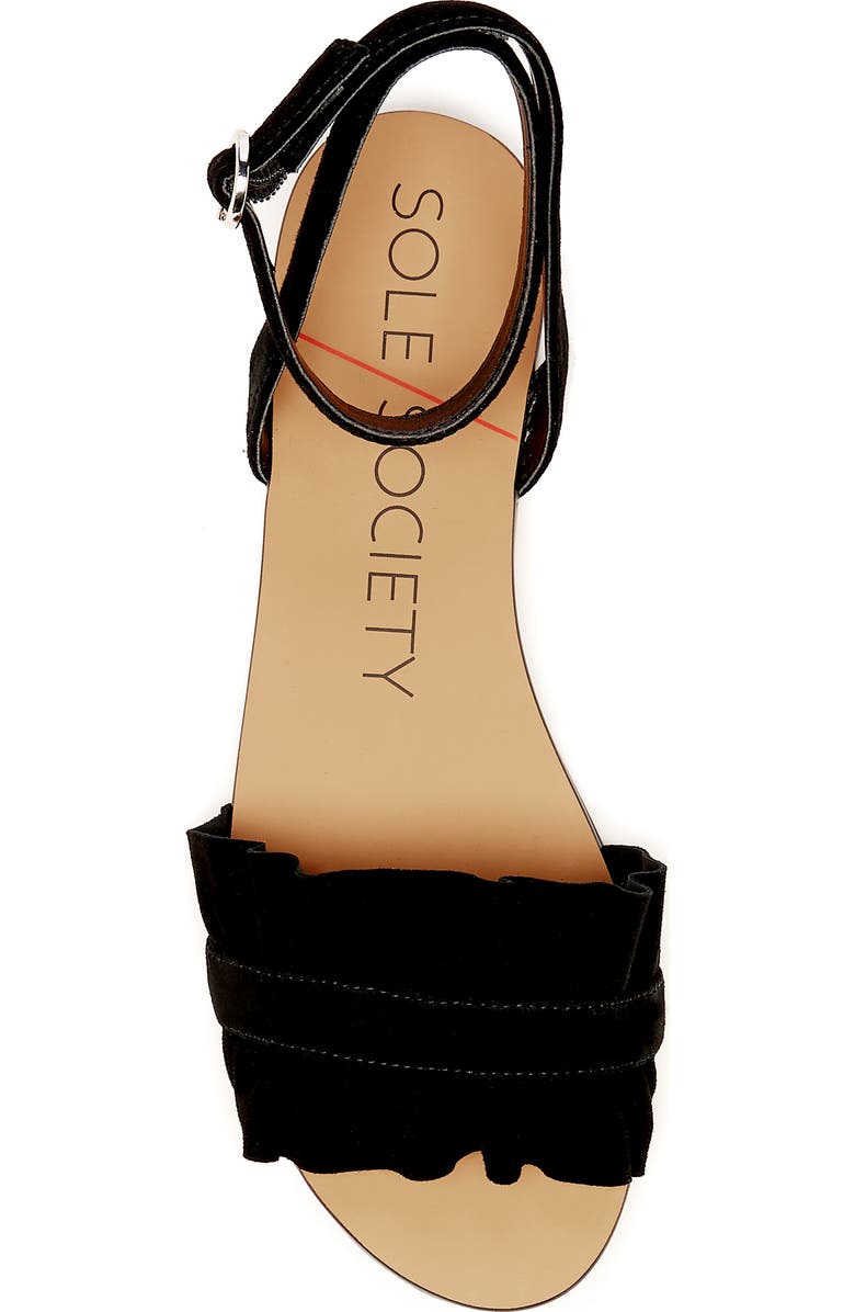 Sole Society Elixane Ruffle Sandal, Alternate, color,