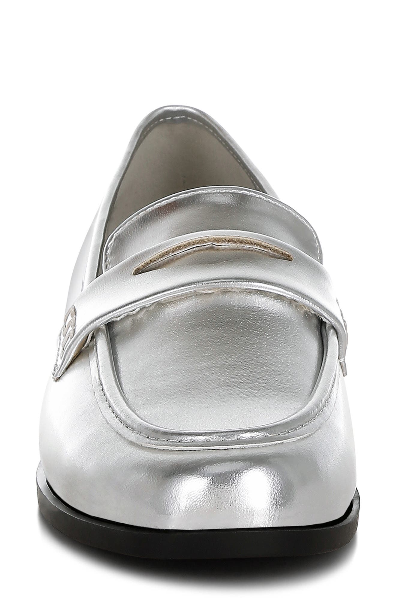 LONDON RAG Rugle Metallic Penny Loafer, Alternate, color, Silver