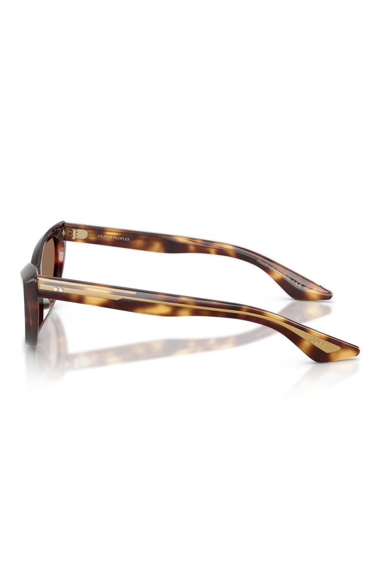 53mm Khaite Cat Eye Sunglasses, Alternate, color, DARK MAHOGANY / BROWN