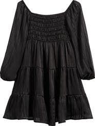 Ava & Yelly Kids' Swiss Dot Long Sleeve Dress