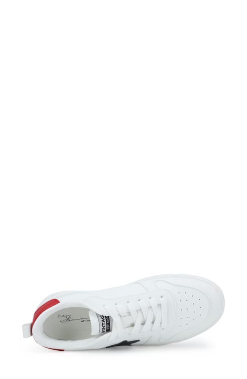 Vintage Havana Aura Lace-up Sneaker In White Black/red