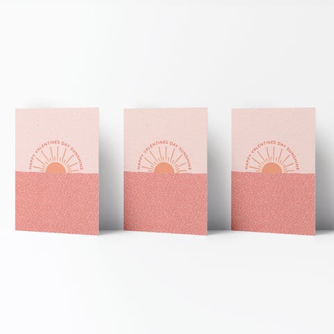 Love/Friendship Greeting Card Pack (3ct) "Happy Valentine's Day Sunshine"