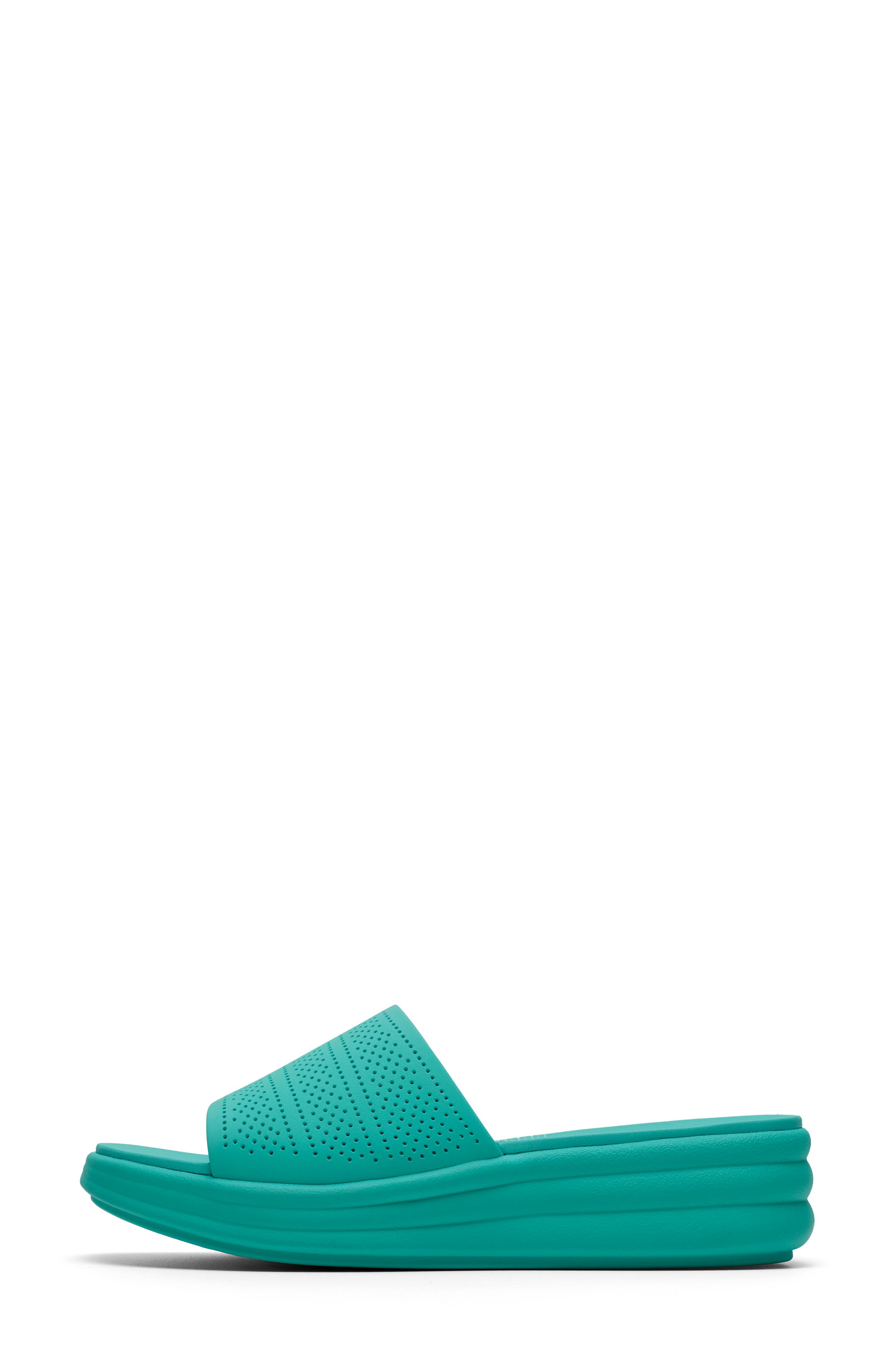 Drift Twist Wedge Slide Sandal, Alternate, color, JADE