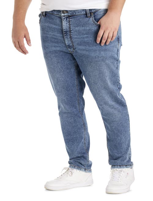 True Nation By Dxl Big & Tall Knit Slim-fit Weekend Jeans In Blue