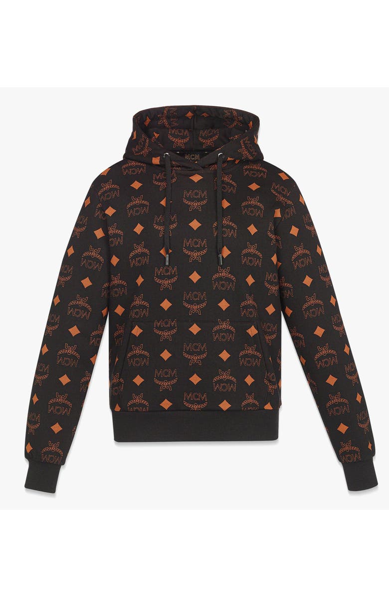 MCM Maxi Monogram Print Hoodie in Organic Cotton, Main, color, Maxi Monogram