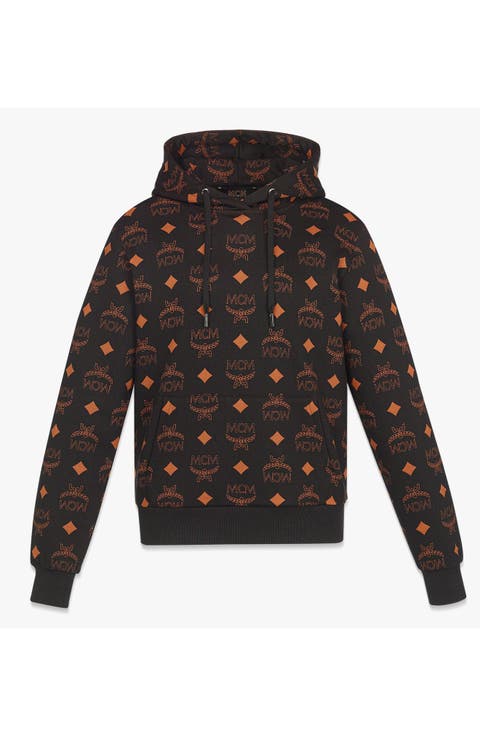 Maxi Monogram Print Hoodie in Organic Cotton