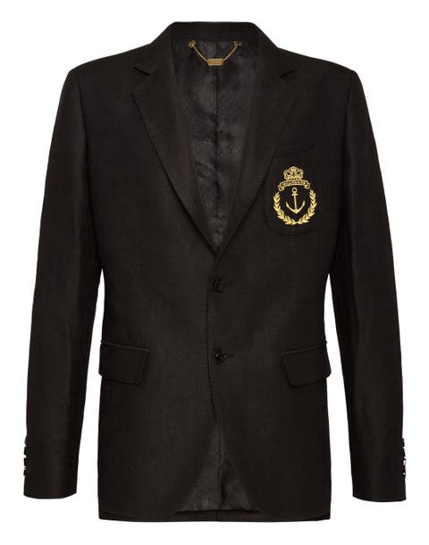 Regular Fit Check Crest Blazer Men
