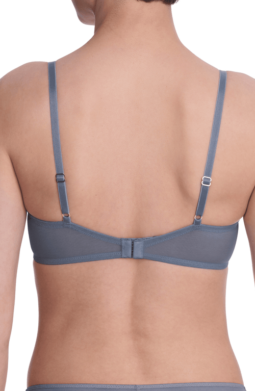 Natori Flora Lace Plunge Underwire Bra In Gray