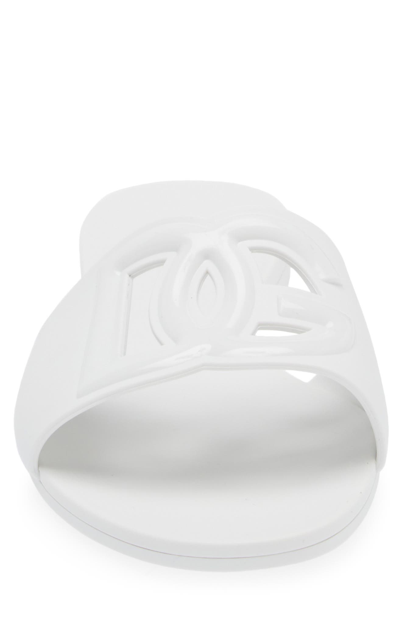 Bianca Interlock Slide Sandal, Alternate, color, BIANCO