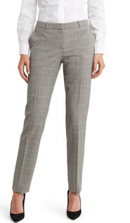 BOSS Tilunana Plaid Wool Pants